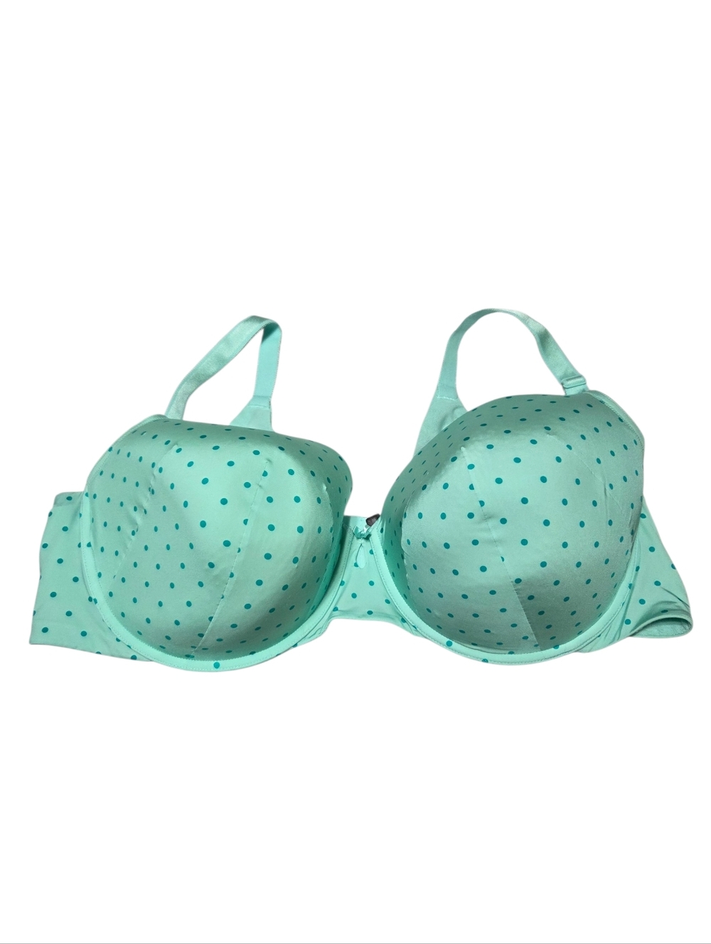 Torrid Perfect Coverage Lightly Lined Smooth Bra Miranda Dot Beach Glass Sz 48DD